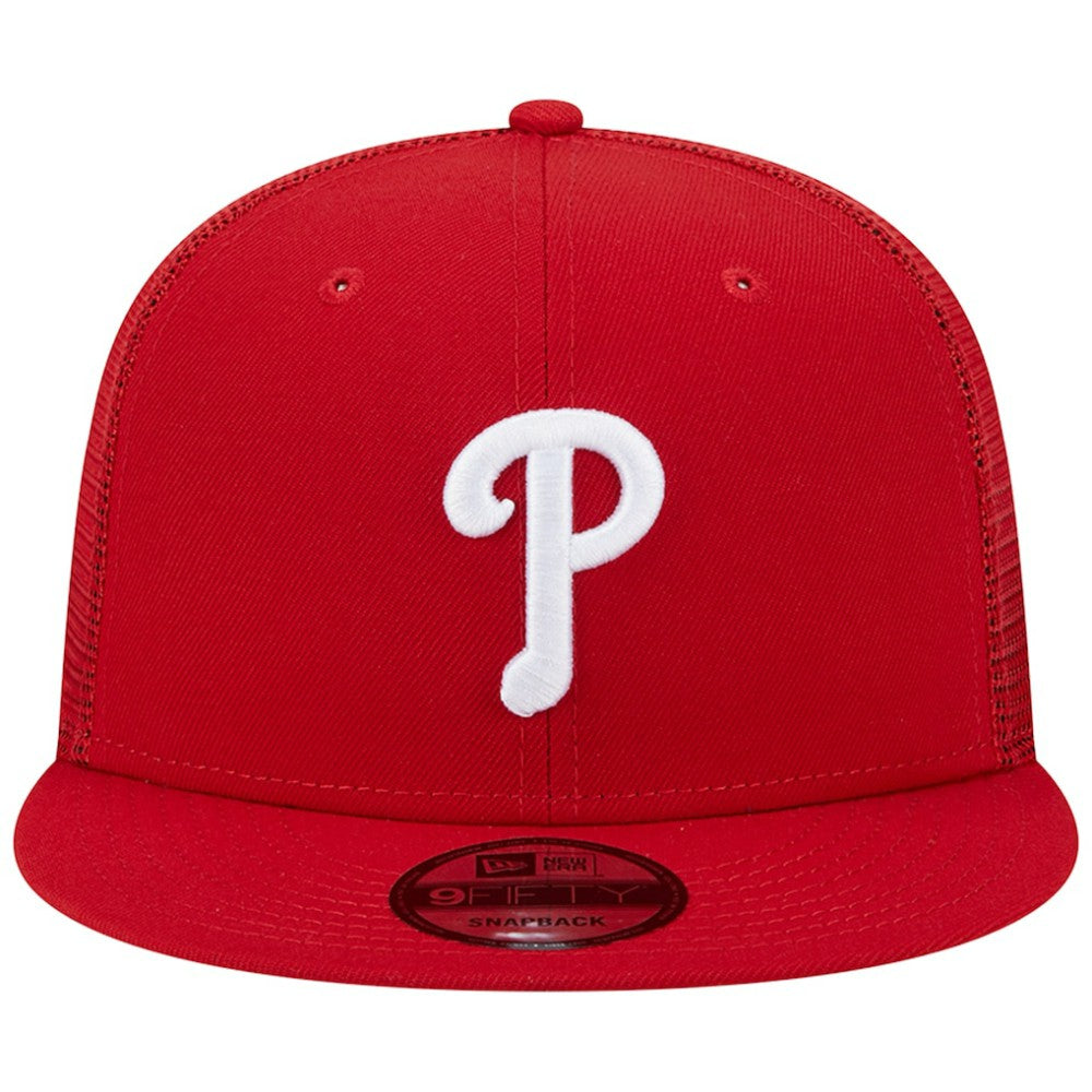 Philadelphia Phillies Team Color Trucker 9FIFTY Snapback Hat - Red | New Era