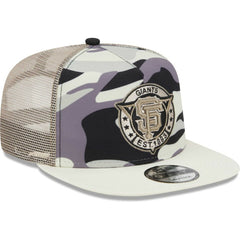 San Francisco Giants Chrome Camo A-Frame 9FIFTY Trucker Snapback Hat - White | New Era
