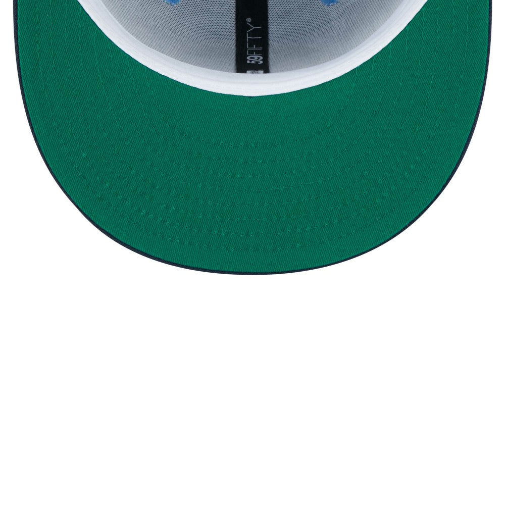 Los Angeles Dodgers Green Undervisor 59FIFTY Fitted Hat - Light Blue/Navy | New Era