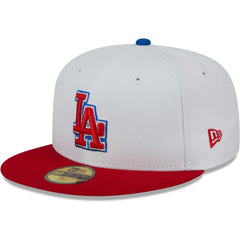Los Angeles Dodgers Undervisor 59FIFTY Fitted Hat - White/Red | New Era
