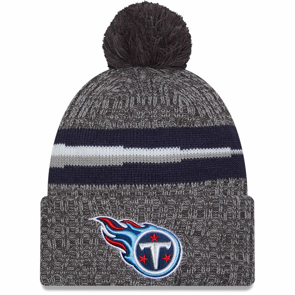 NFL Tennessee Titans 2023 Sideline Sport Cuffed Pom Knit Hat
