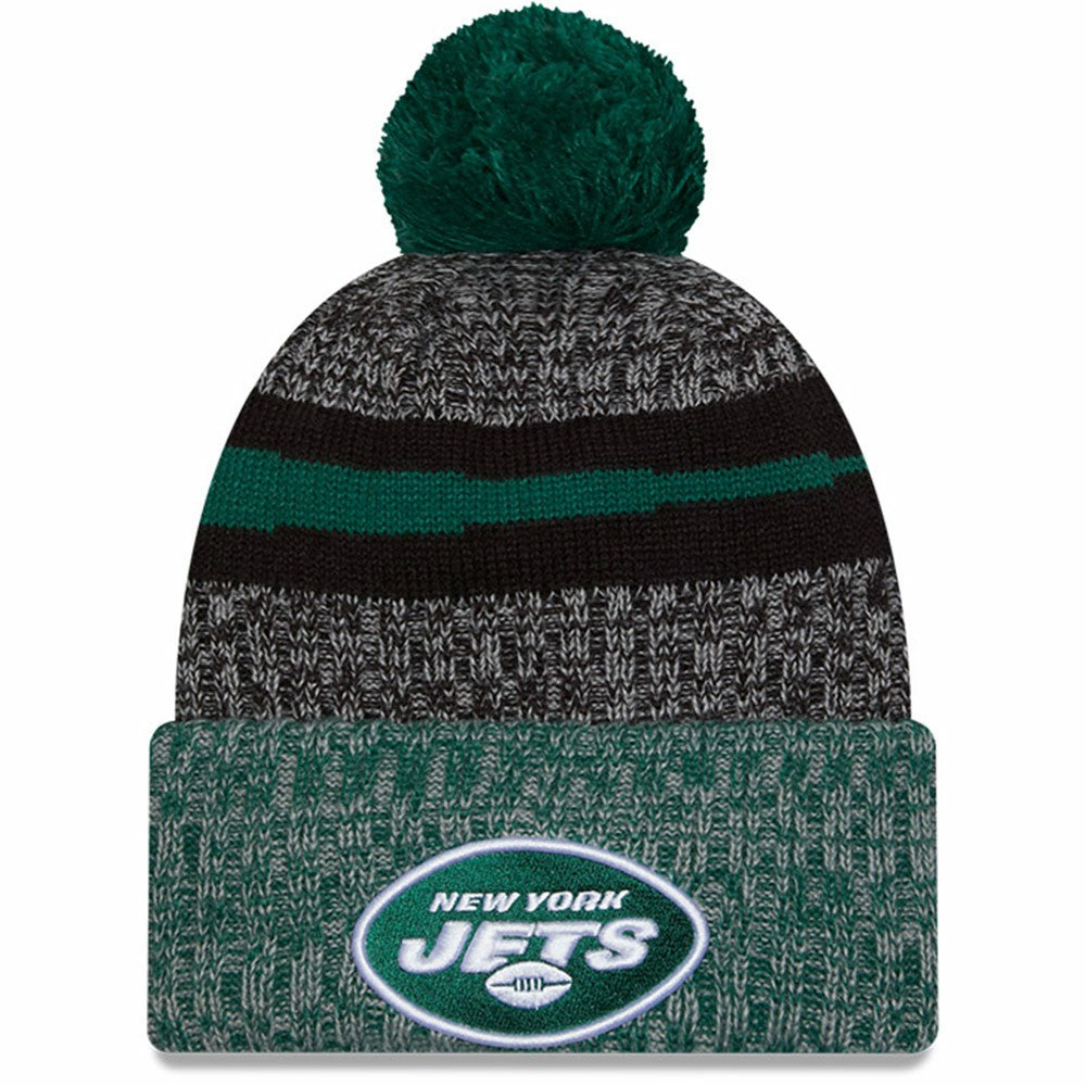 NFL New York Jets 2023 Sideline Sport Cuffed Pom Knit Hat