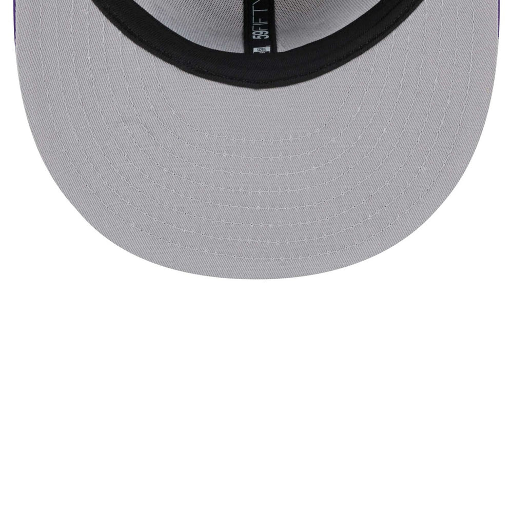 Los Angeles Lakers Throwback Satin 59FIFTY Fitted Hat - White | New Era online