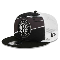 Brooklyn Nets Tear Trucker 9FIFTY Adjustable Hat - Black/White | New Era discount