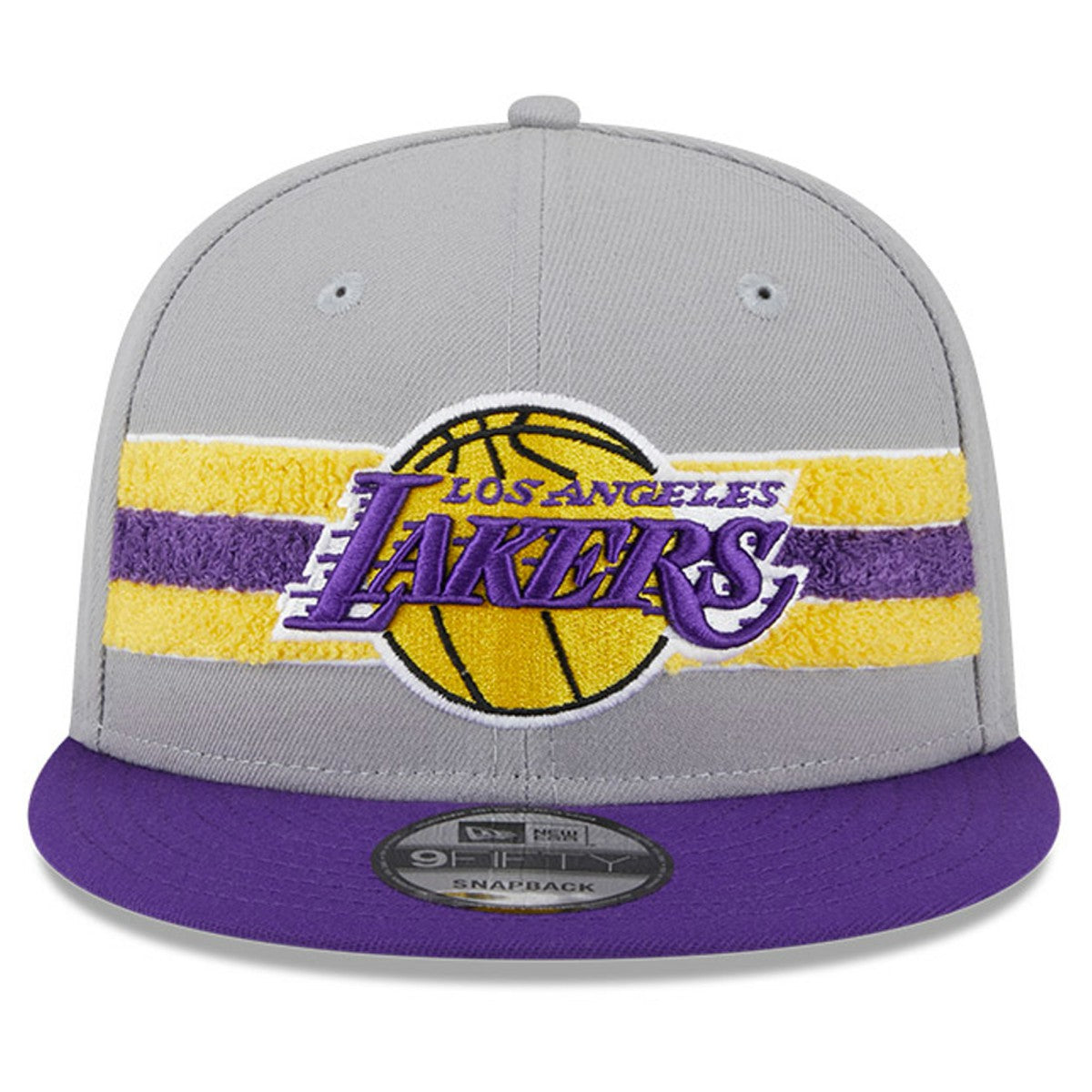 Los Angeles Lakers Chenille Band 9FIFTY Snapback Hat - Gray | New Era shop