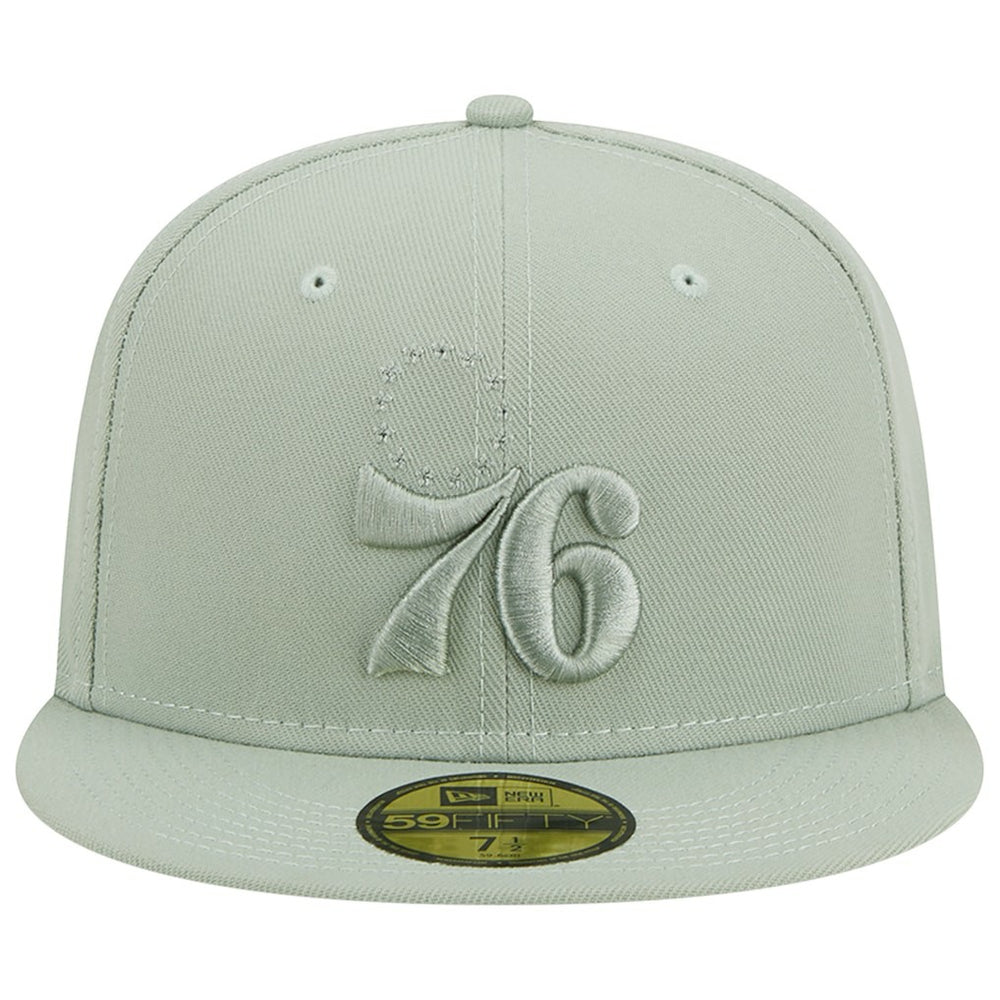 Philadelphia 76ers Sage Color Pack 59FIFTY Fitted Hat - Light Green | New Era cheap