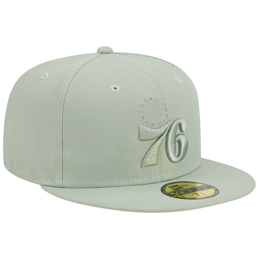 Philadelphia 76ers Sage Color Pack 59FIFTY Fitted Hat - Light Green | New Era cheap