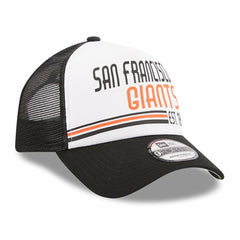 San Francisco Giants Stacked A-Frame Trucker 9FORTY Adjustable Hat - White/Black | New Era
