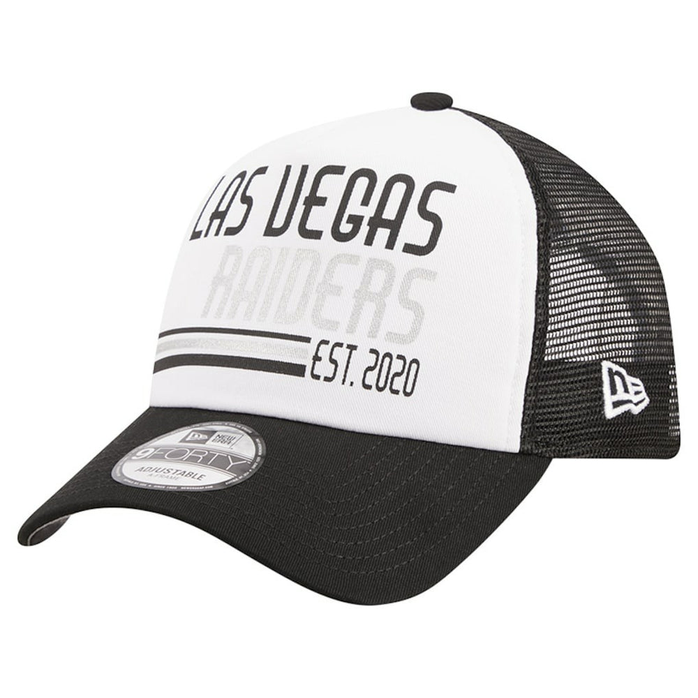 NFL Las Vegas Raiders Stacked A-Frame Trucker 9FORTY Adjustable Hat