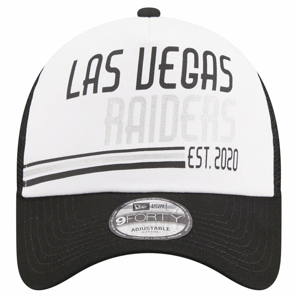 NFL Las Vegas Raiders Stacked A-Frame Trucker 9FORTY Adjustable Hat