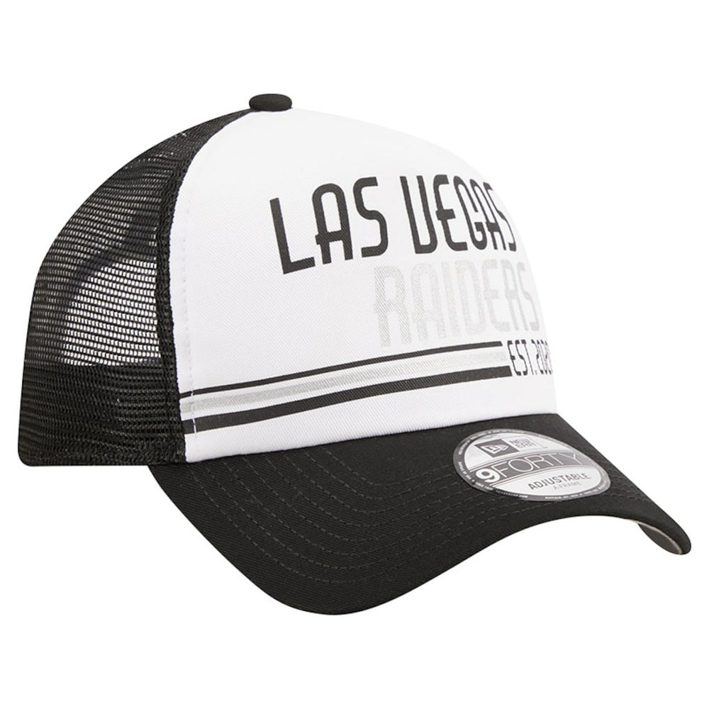 NFL Las Vegas Raiders Stacked A-Frame Trucker 9FORTY Adjustable Hat