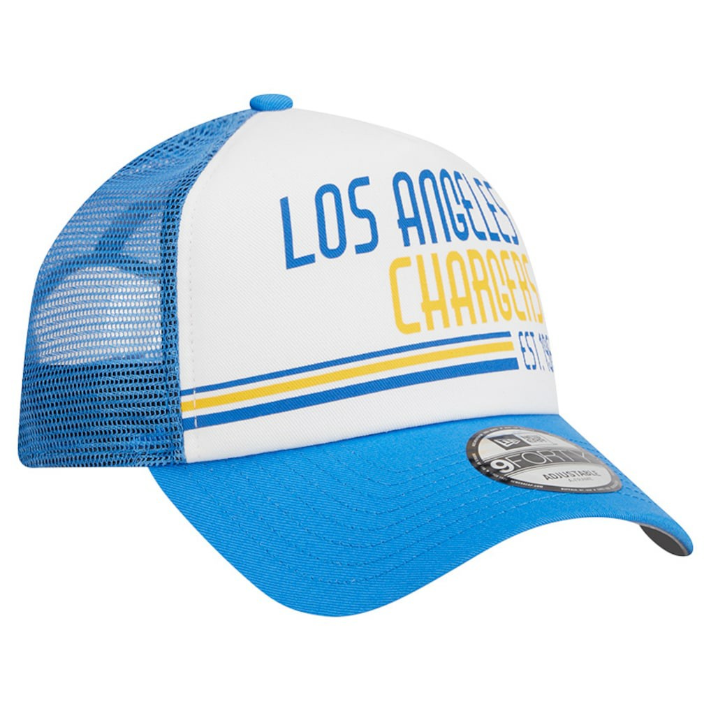NFL Los Angeles Chargers Stacked A-Frame Trucker 9FORTY Adjustable Hat