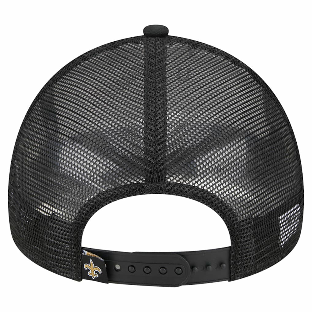 NFL New Orleans Saints Stacked A-Frame Trucker 9FORTY Adjustable Hat