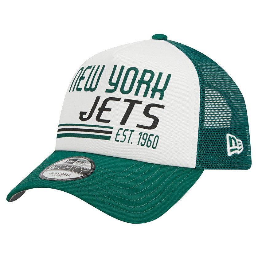 NFL New York Jets Stacked A-Frame Trucker 9FORTY Adjustable Hat