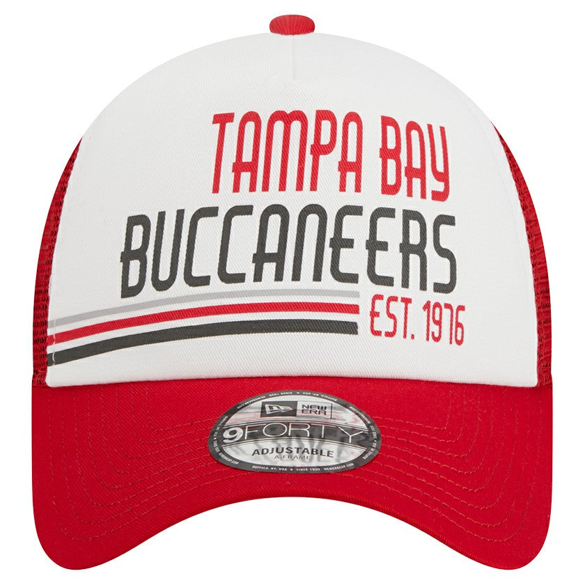 NFL Tampa Bay Buccaneers Stacked A-Frame Trucker 9FORTY Adjustable Hat