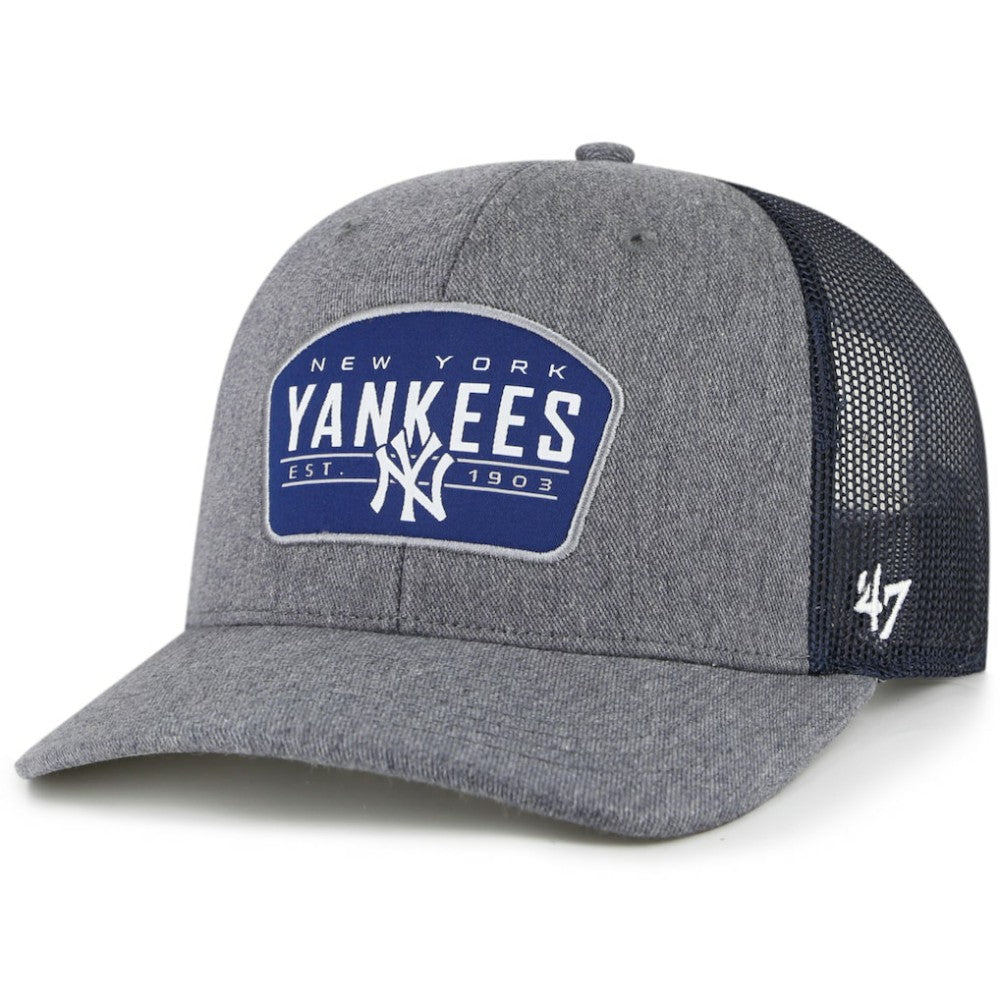 New York Yankees Slate Trucker Snapback Hat - Charcoal/Navy | 47 brand