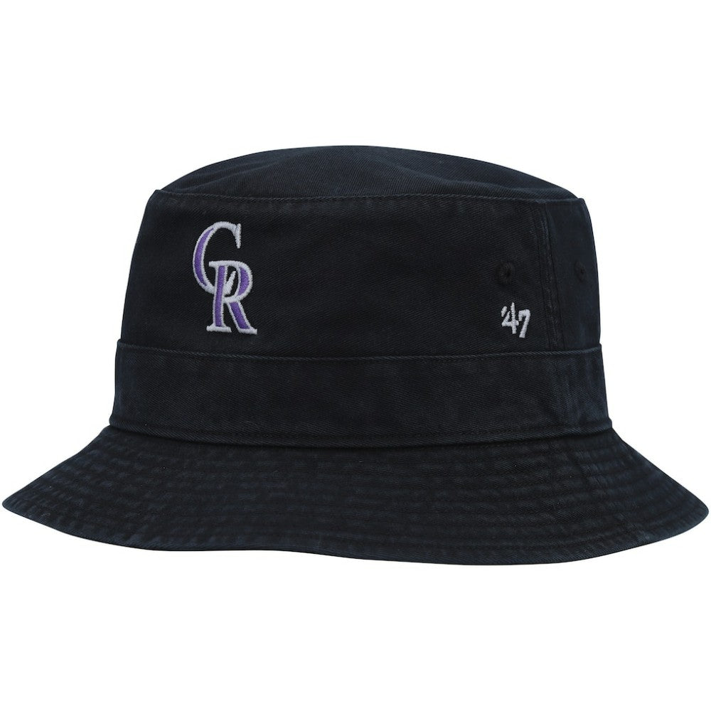 Colorado Rockies Primary Bucket Hat - Black | 47 brand