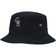 Colorado Rockies Primary Bucket Hat - Black | 47 brand