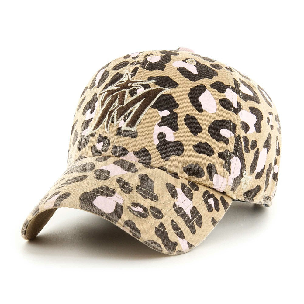 Miami Marlins Women's Bagheera Clean Up Adjustable Hat - Khaki | 47 brand