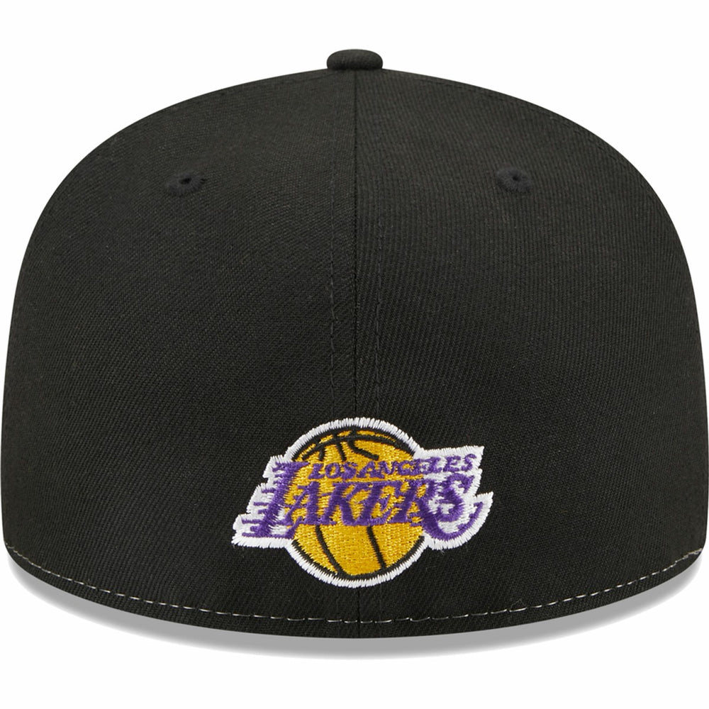 Los Angeles Lakers Pop Front 59FIFTY Fitted Hat - Black/Gold | New Era cheap