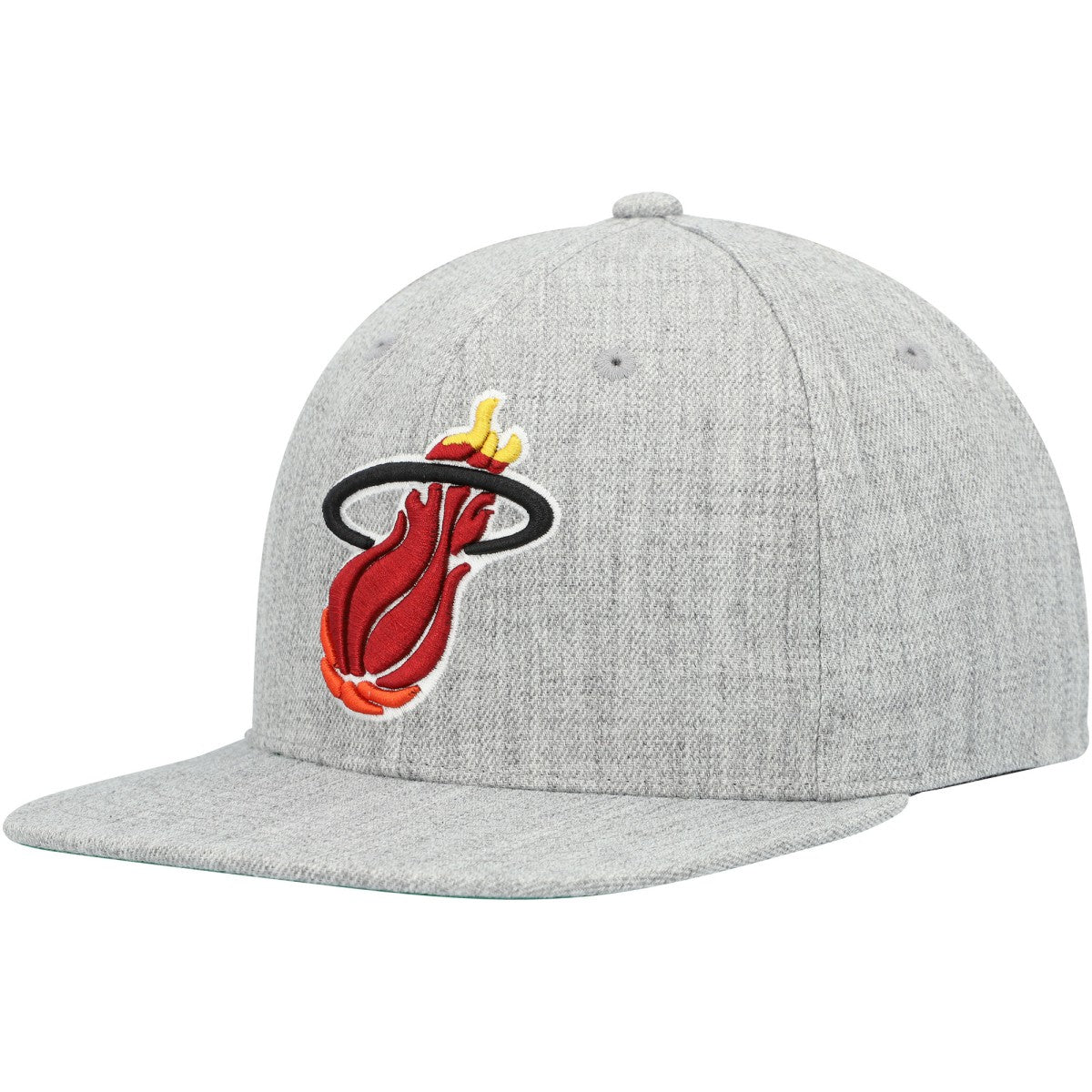 Miami Heat Hardwood Classics 2.0 Snapback Hat - Heather Gray | Mitchell & Ness shop