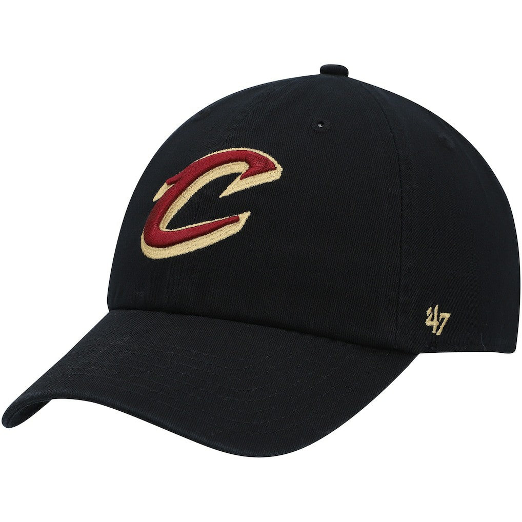 Cleveland Cavaliers '47 Core Logo Clean Up Adjustable Hat sale - Black | 47 brand for sale