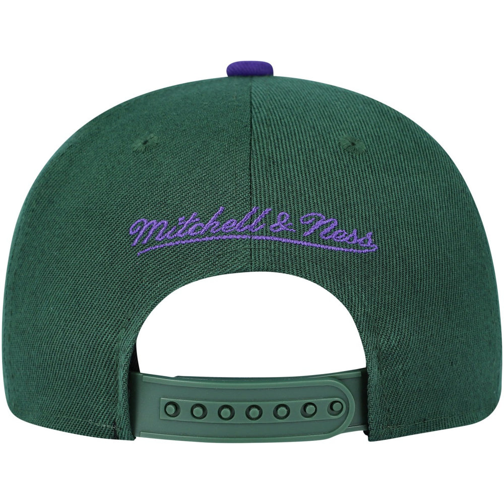 Milwaukee Bucks Youth Two-Tone Snapback Hat - Hunter Green/Purple | Mitchell & Ness sale