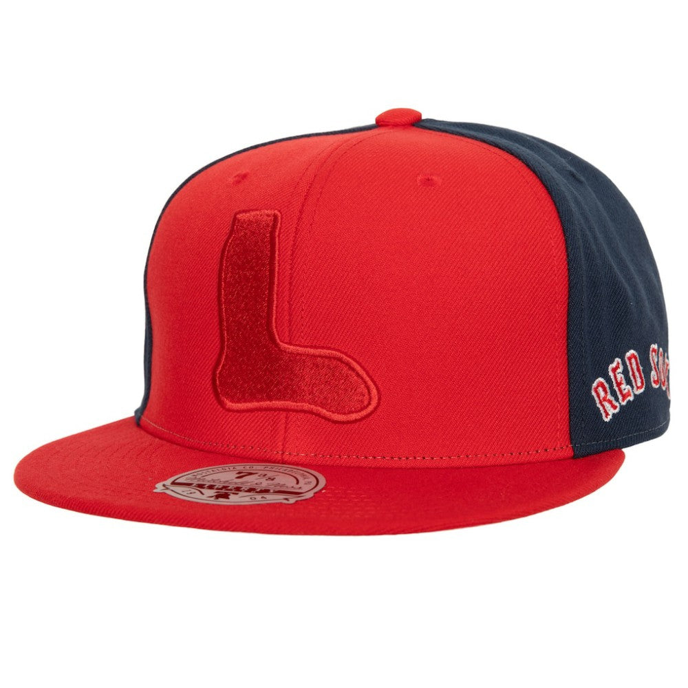 Boston Red Sox Bases Loaded Fitted Hat - Red/ | Mitchell & Ness