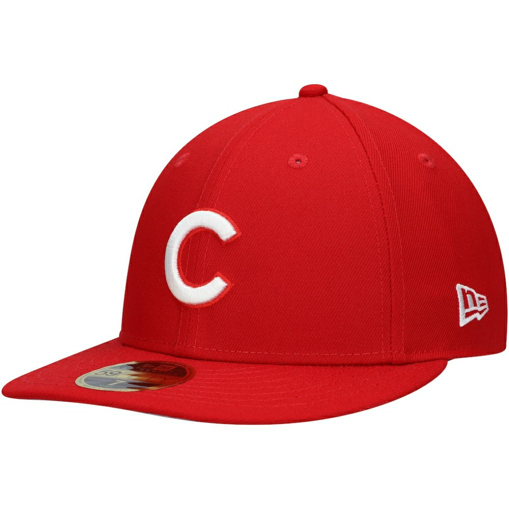 Chicago Cubs Low Profile 59FIFTY Fitted Hat - Scarlet | New Era