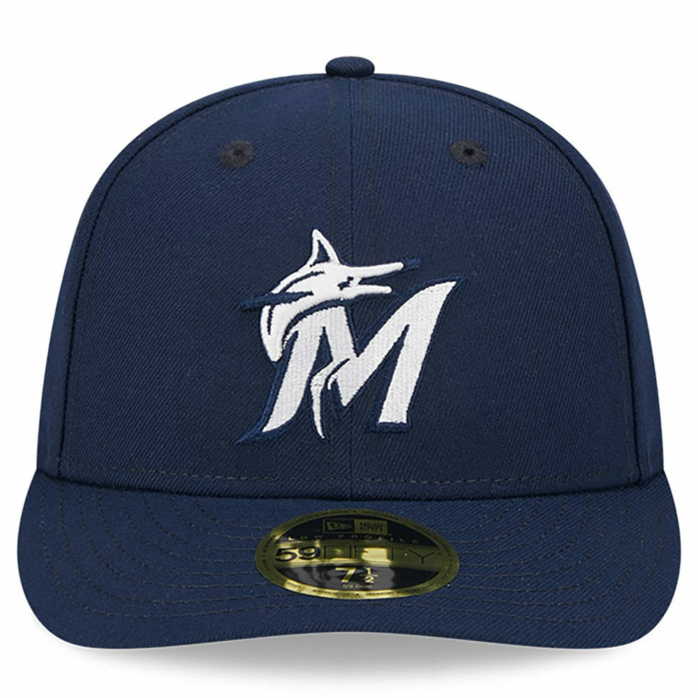 Miami Marlins Oceanside Low Profile 59FIFTY Fitted Hat - Navy | New Era