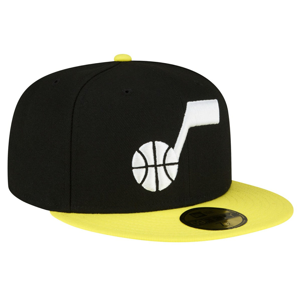 Utah Jazz 2-Tone 59FIFTY Fitted Hat - Black/Yellow | New Era sale