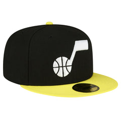 Utah Jazz 2-Tone 59FIFTY Fitted Hat - Black/Yellow | New Era sale