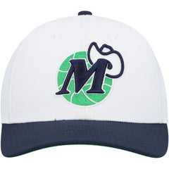 Dallas Mavericks Hardwood Classics Core 2-Tone 2.0 Pro Snapback Hat sale - White/Navy | Mitchell & Ness for sale