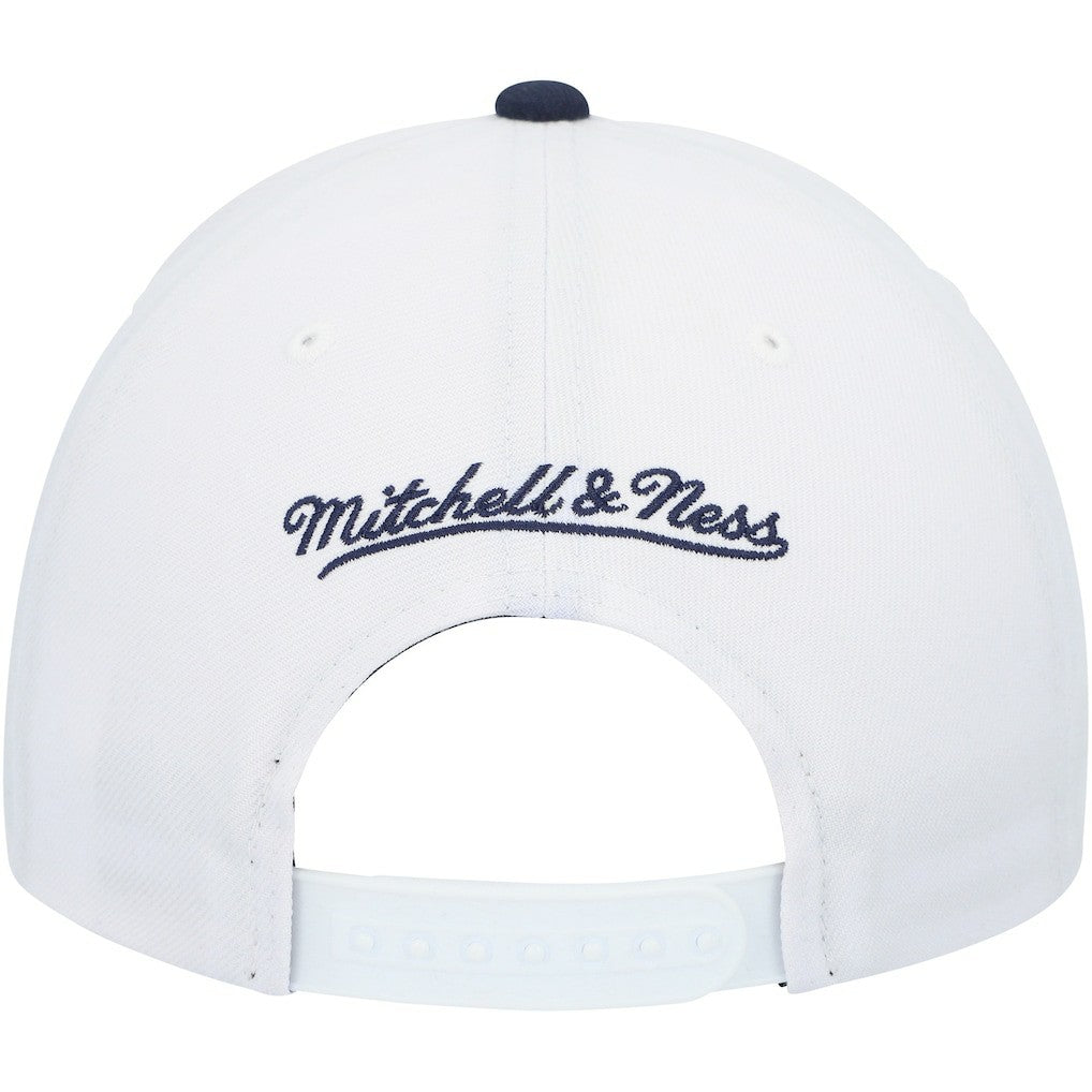 Dallas Mavericks Hardwood Classics Core 2-Tone 2.0 Pro Snapback Hat sale - White/Navy | Mitchell & Ness for sale