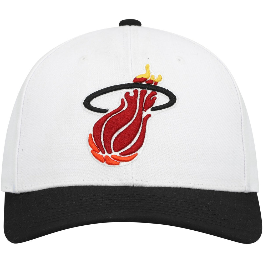 Miami Heat Hardwood Classics Core 2-Tone 2.0 Pro Snapback Hat - White/Black | Mitchell & Ness on sale