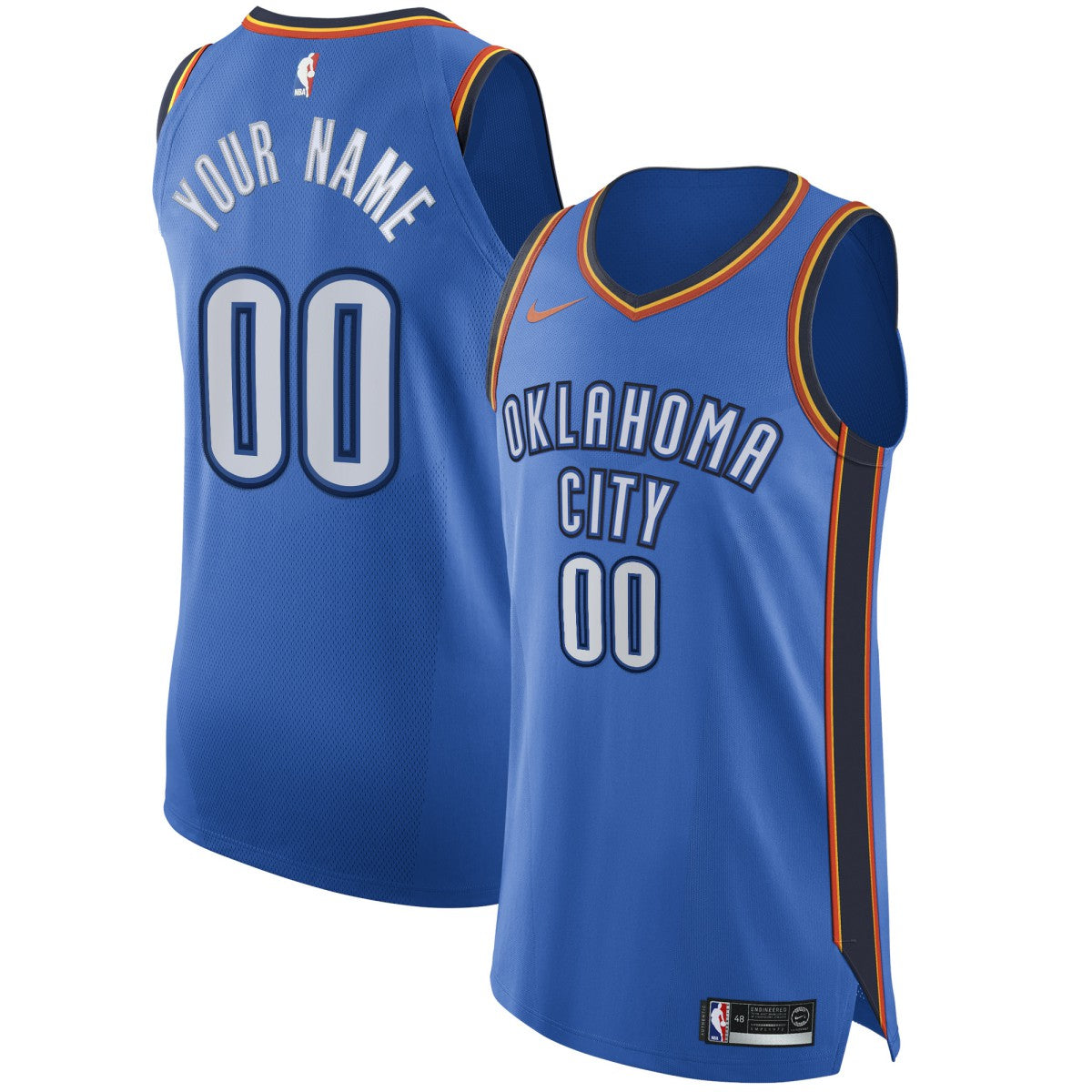 Oklahoma City Thunder Authentic Custom Jersey Blue - Icon Edition | Nike for sale