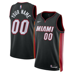 Miami Heat Unisex Swingman Custom Jersey Black - Icon Edition | Nike sale
