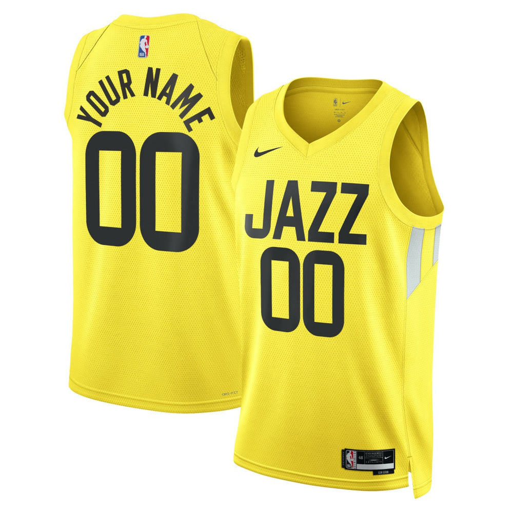 Utah Jazz Unisex Swingman Custom Jersey Gold - Icon Edition | Nike outlet