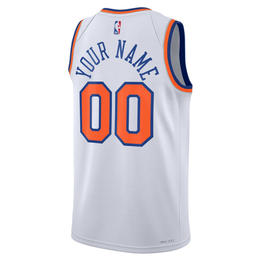 New York Knicks Unisex Swingman Custom Jersey White - Association Edition | Nike for sale