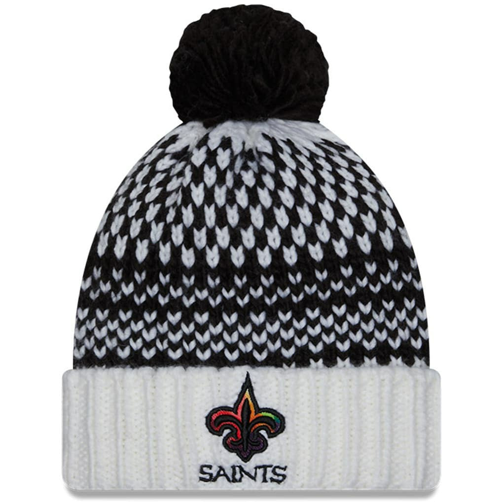NFL New Orleans Saints Women's 2023 NFL Crucial Catch Cuffed Pom Knit Hat