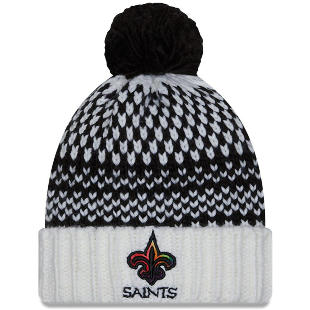 NFL New Orleans Saints Women's 2023 NFL Crucial Catch Cuffed Pom Knit Hat