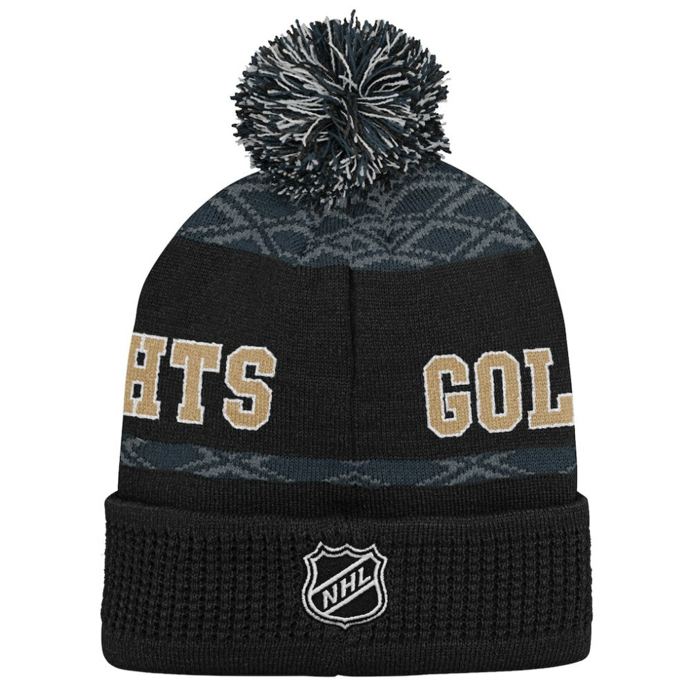 Vegas Golden Knights Youth Puck Cuffed Knit Hat with Pom