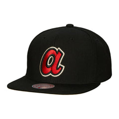 Atlanta Braves Cooperstown Collection True Classics Snapback Hat - Black | Mitchell & Ness