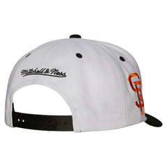 San Francisco Giants Cooperstown Collection Pro Crown Snapback Hat - White | Mitchell & Ness
