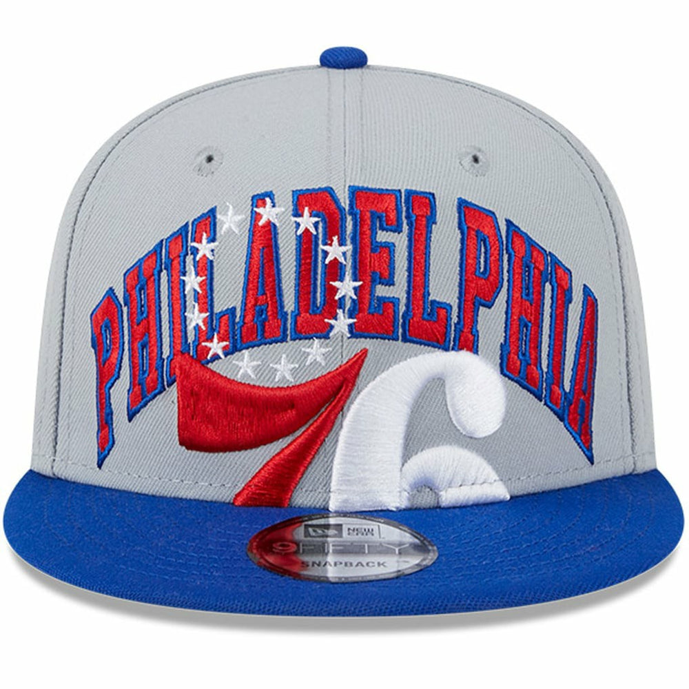 Philadelphia 76ers Tip-Off Two-Tone 9FIFTY Snapback Hat - Gray/Royal | New Era sale
