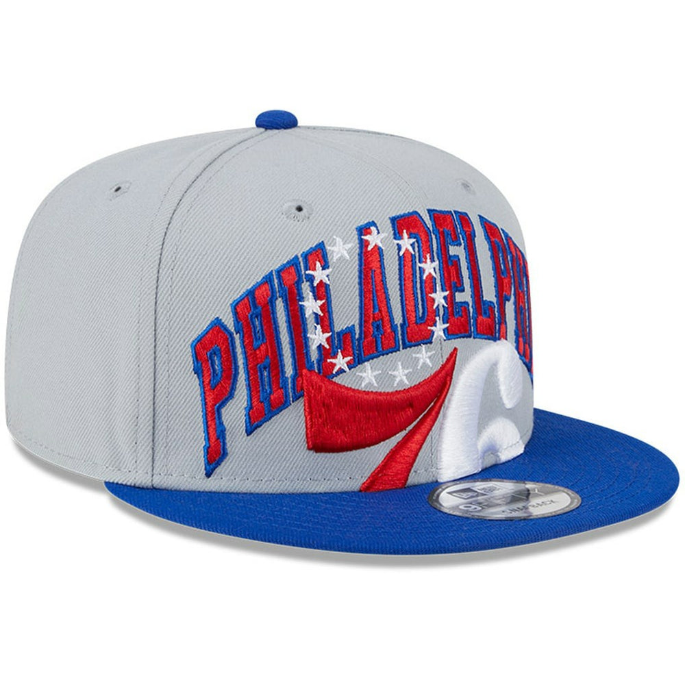 Philadelphia 76ers Tip-Off Two-Tone 9FIFTY Snapback Hat - Gray/Royal | New Era sale
