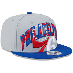 Philadelphia 76ers Tip-Off Two-Tone 9FIFTY Snapback Hat - Gray/Royal | New Era sale