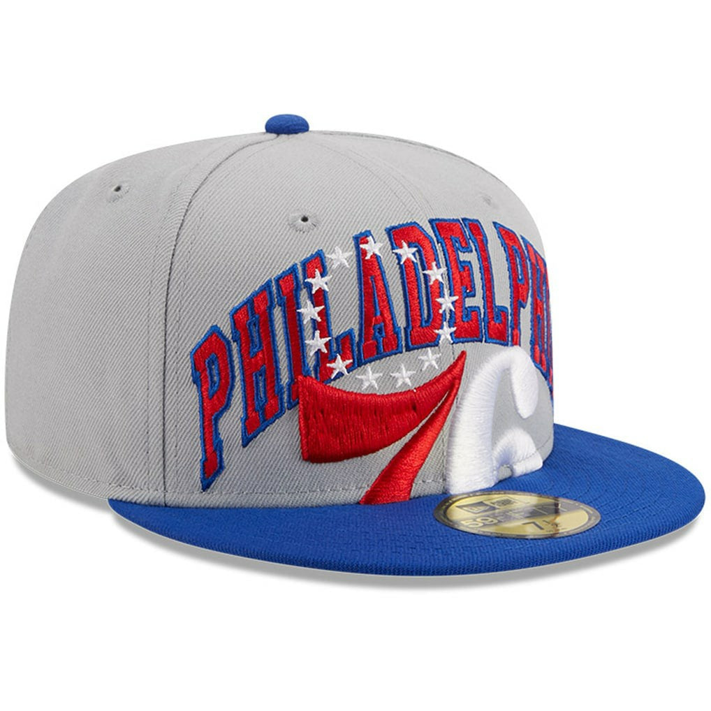 Philadelphia 76ers Tip-Off Two-Tone 59FIFTY Fitted Hat - Gray/Royal | New Era for sale