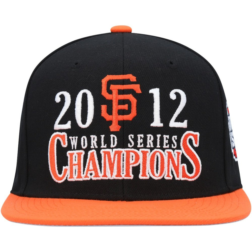 San Francisco Giants World Series Champs Snapback Hat - Black | Mitchell & Ness