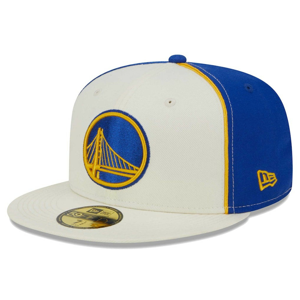 Golden State Warriors Piped Pop Panel 59FIFTY Fitted Hat sale - Cream | New Era for sale